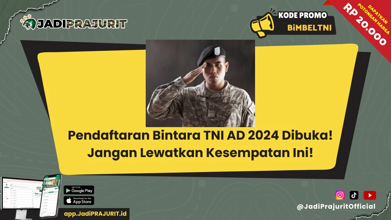 Pendaftaran Bintara TNI AD 2024