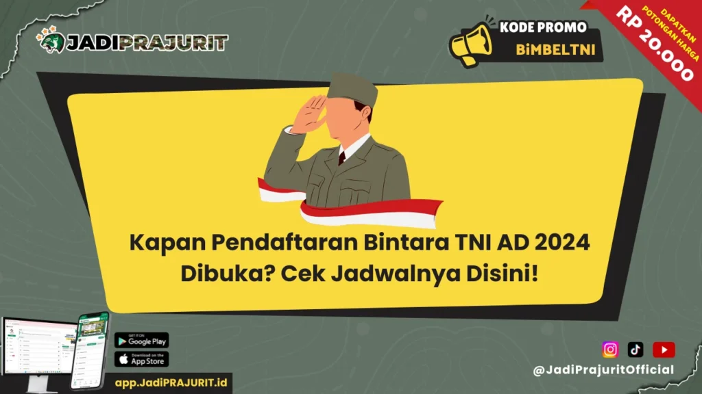 kapan pendaftaran bintara tni ad 2024