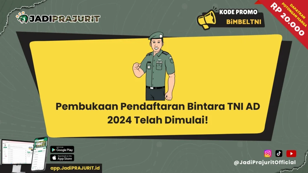 pembukaan pendaftaran bintara tni ad 2024