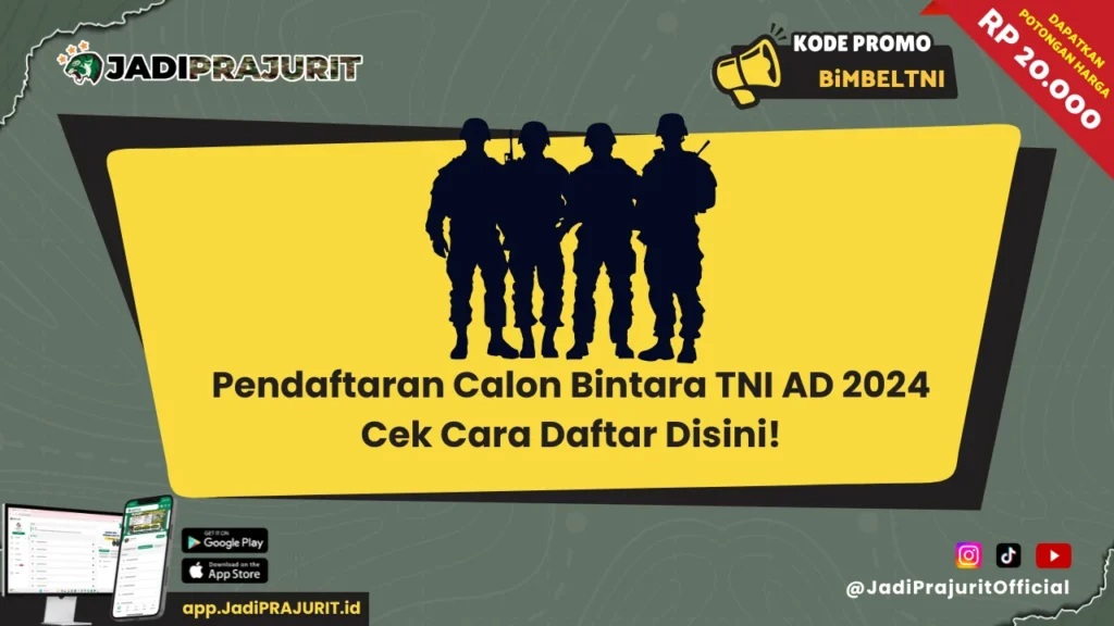 Pendaftaran Calon Bintara TNI AD 2024