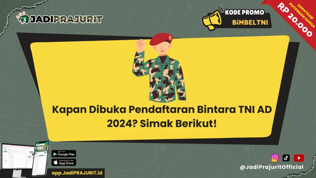 kapan dibuka pendaftaran bintara tni ad 2024