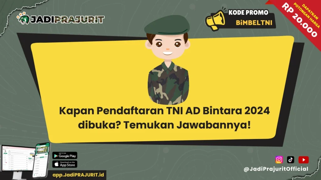 kapan pendaftaran tni ad bintara 2024 dibuka?