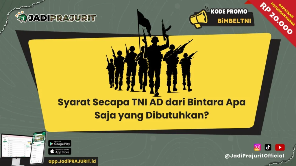 syarat secapa tni ad dari bintara