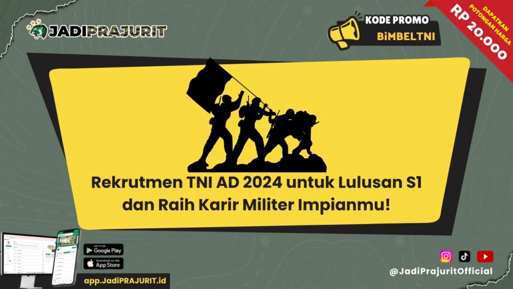 Rekrutmen TNI AD 2024 untuk Lulusan S1