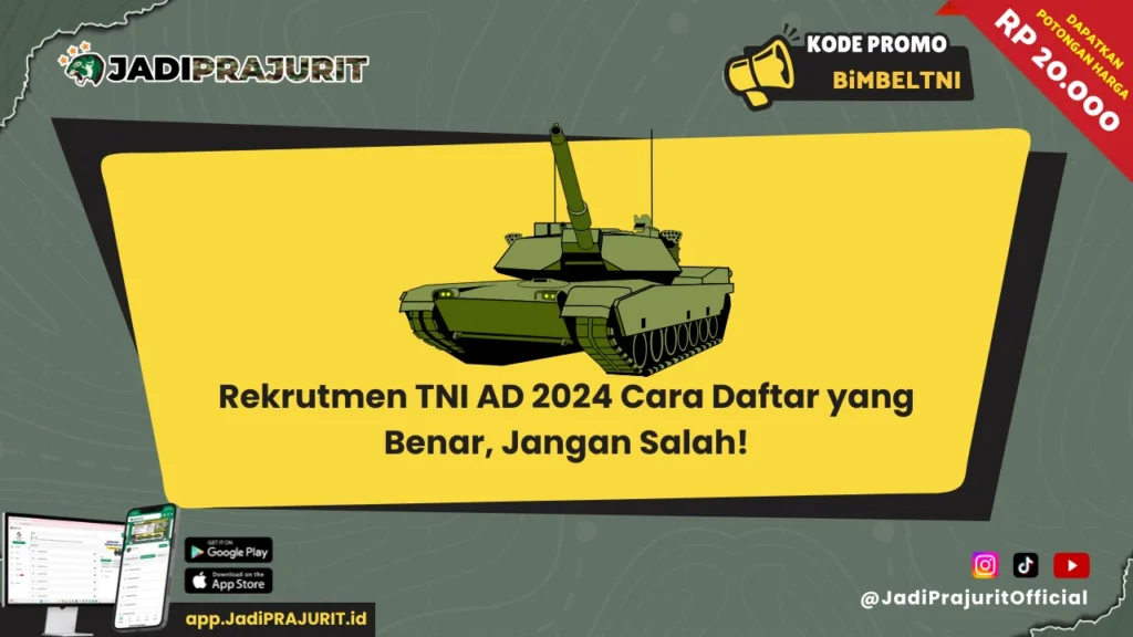 Rekrutmen TNI AD 2024 Cara Daftar