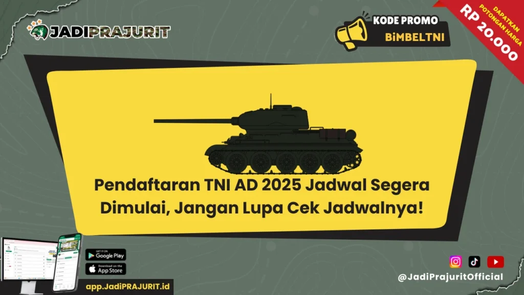 Pendaftaran TNI AD 2025 Jadwal