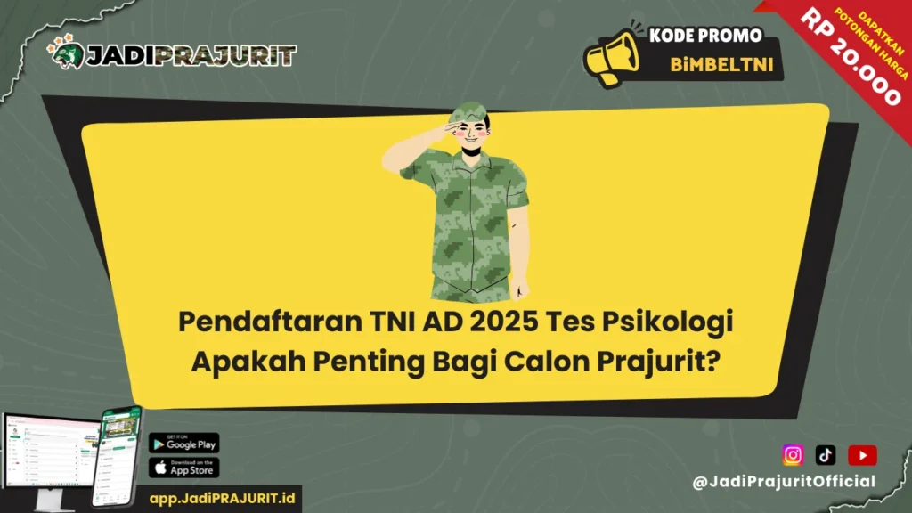 Pendaftaran TNI AD 2025 Tes Psikologi