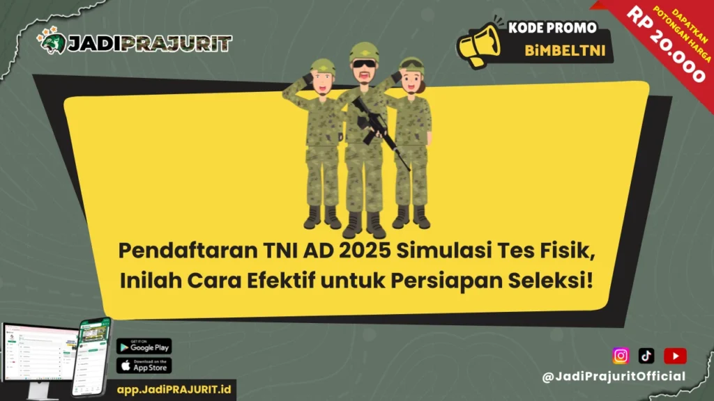 Pendaftaran TNI AD 2025 Simulasi Tes Fisik