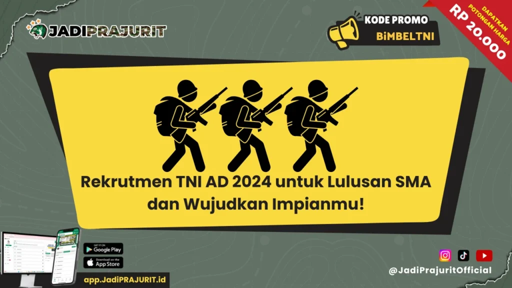 Rekrutmen TNI AD 2024 untuk Lulusan SMA