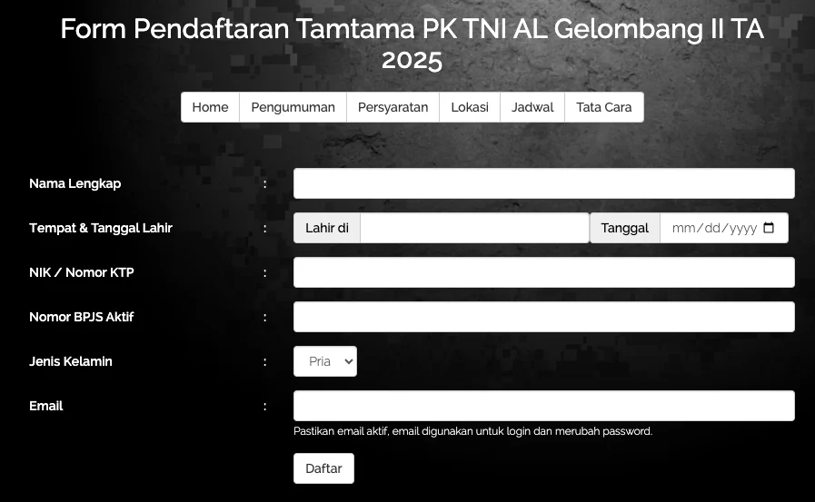 Rekrutmen TNI AL TA 2025