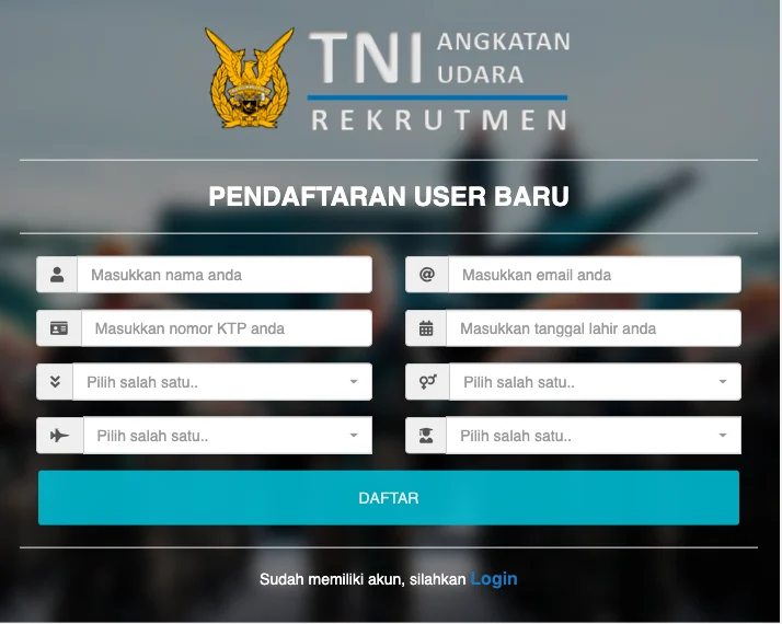 berkas pendaftaran tni au gelombang 3