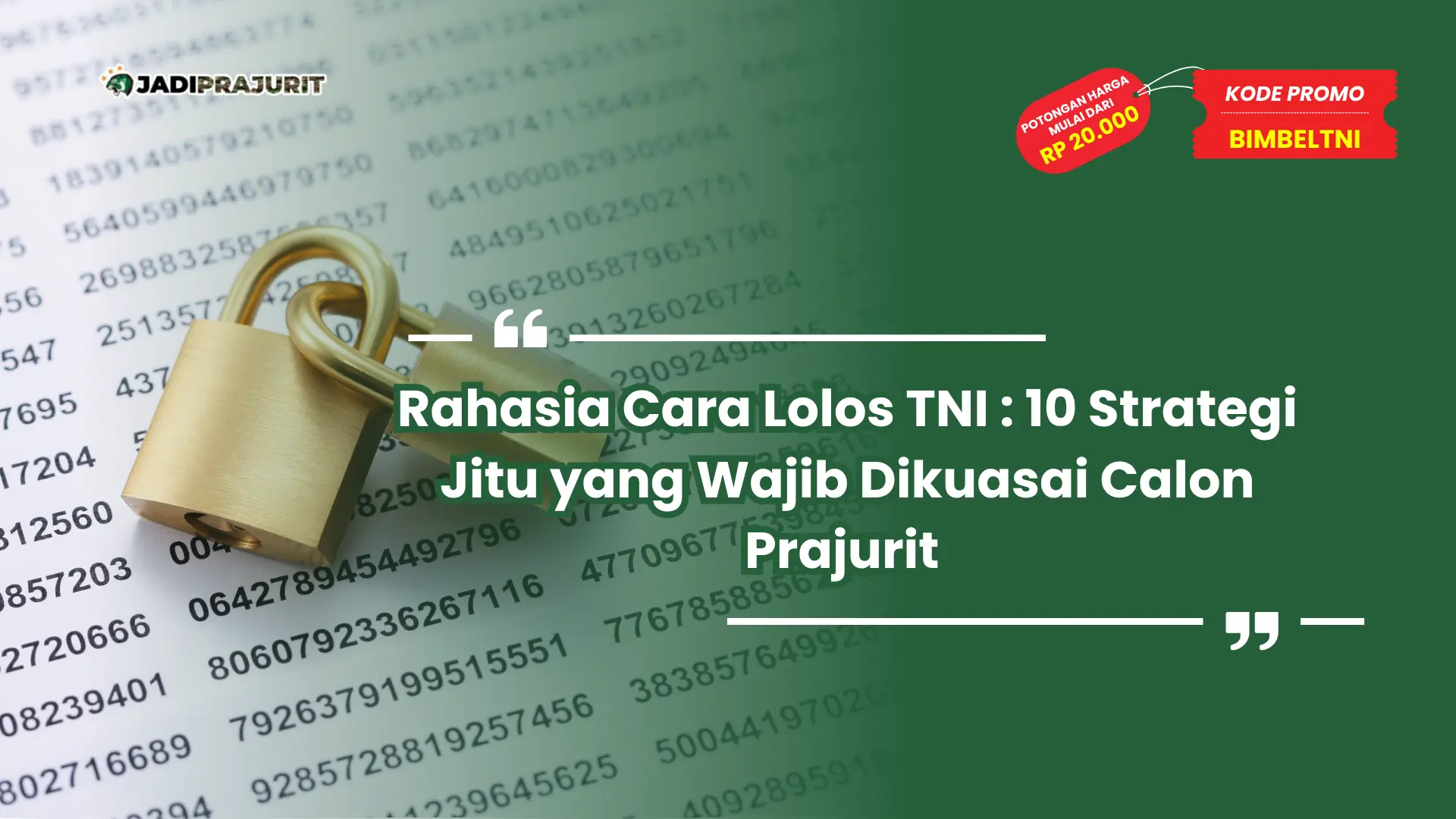 Rahasia Cara Lolos TNI