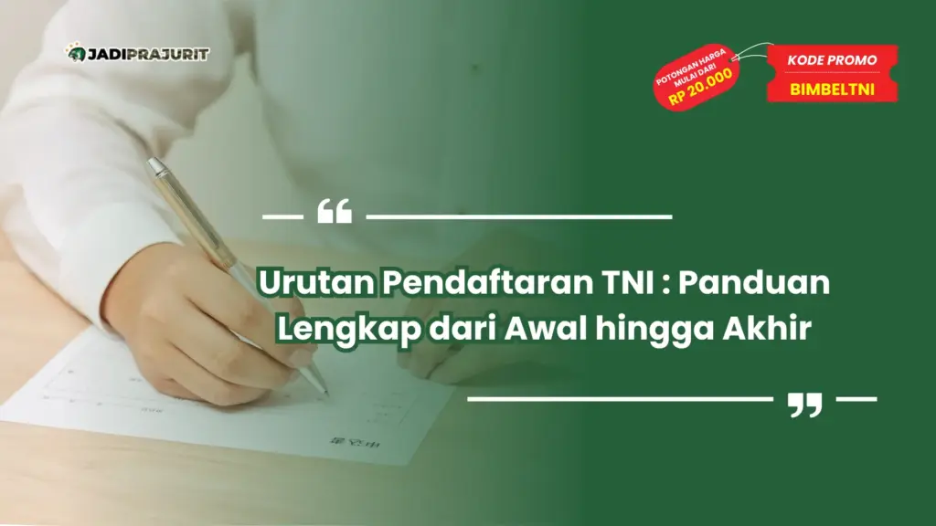 Urutan Pendaftaran TNI