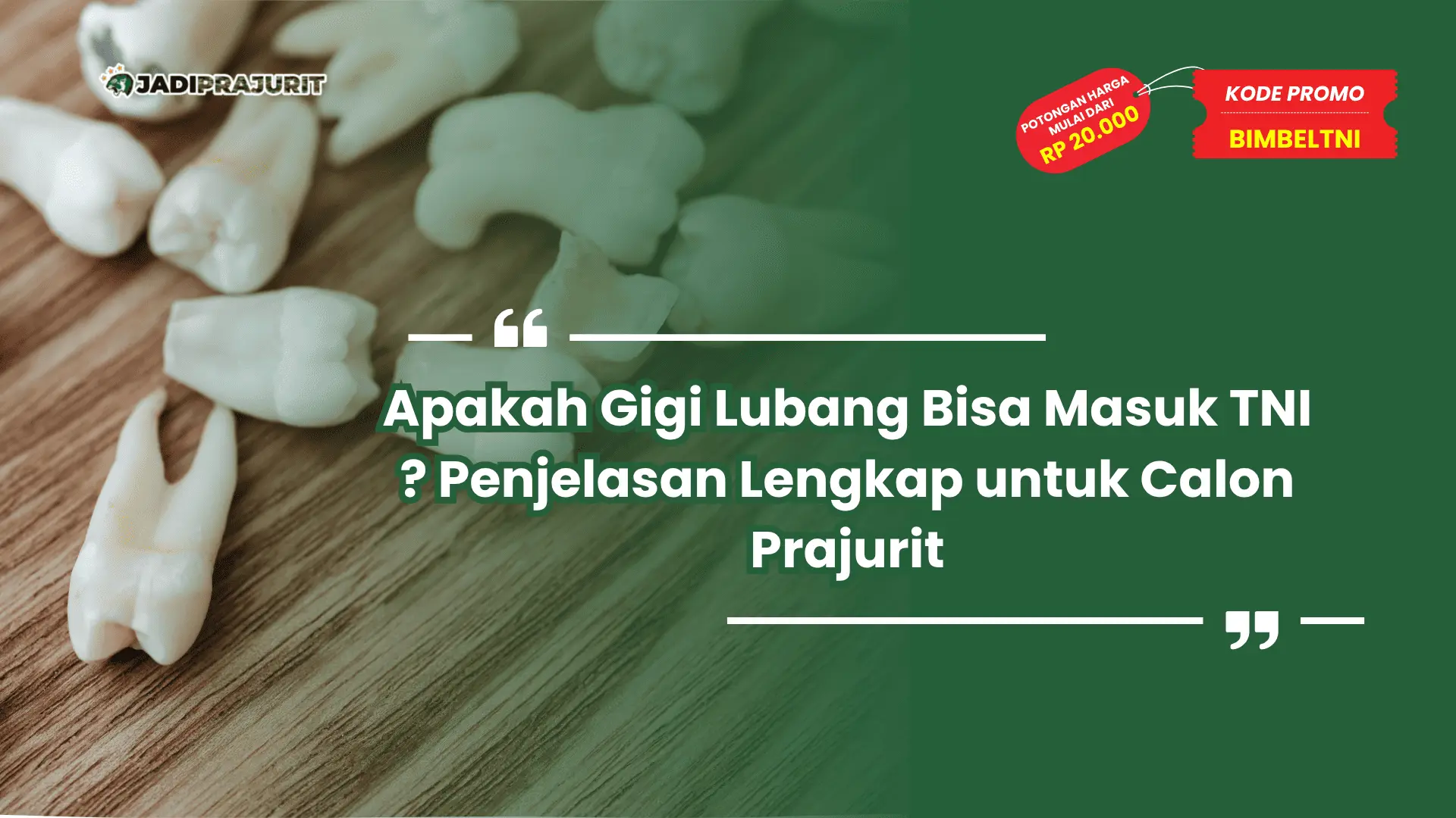 Apakah Gigi Lubang Bisa Masuk TNI