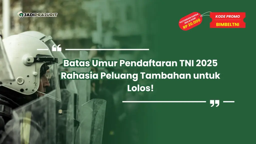 batas umur pendaftaran tni