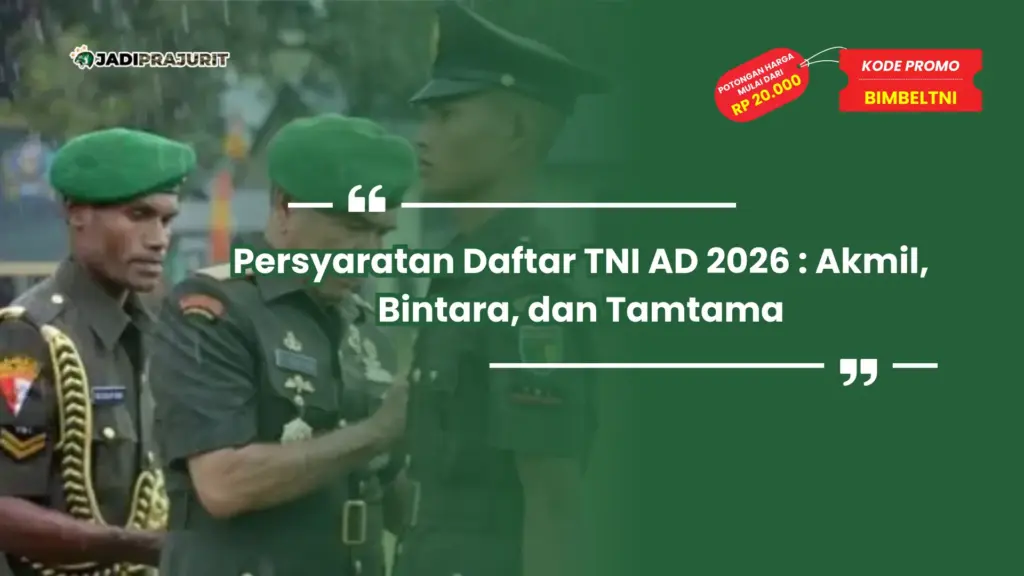 Persyaratan Daftar TNI AD 2026