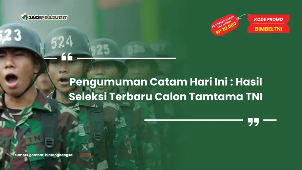 pengumuman catam hari ini