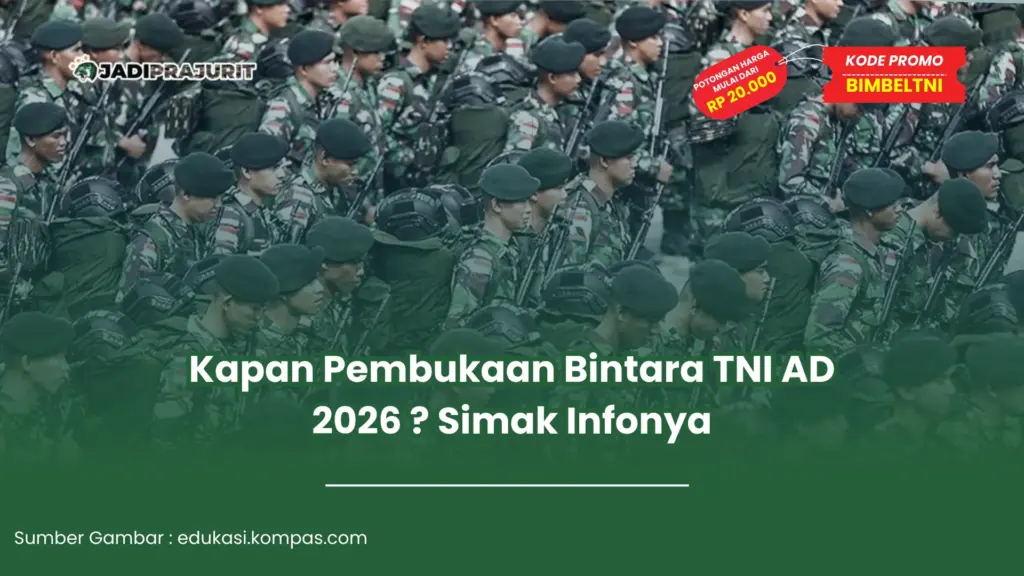 kapan pembukaan bintara tni ad 2026