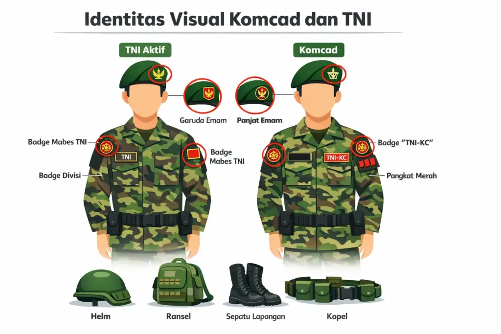perbedaan komcad dan tni