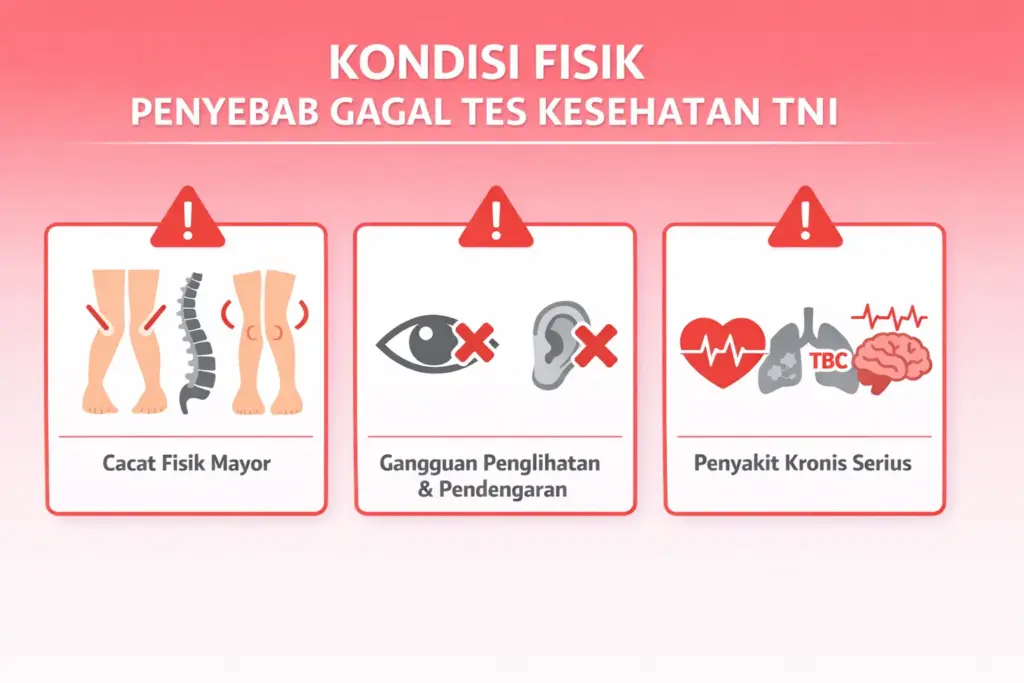 penyebab gagal tes kesehatan tni