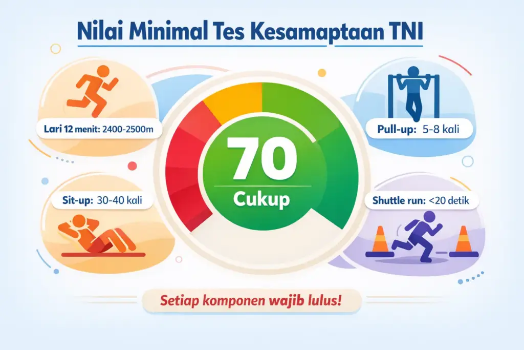 Berapa nilai minimal tes kesamaptaan TNI