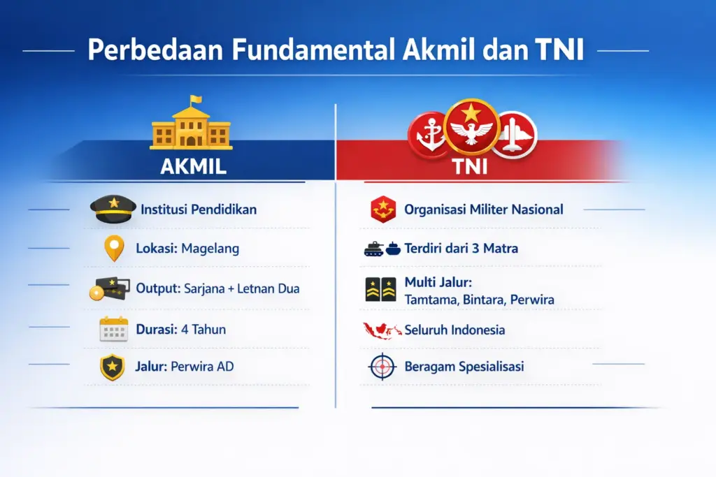 perbedaan akmil dan tni