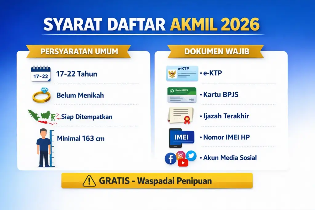 cara mendaftar akmil 2026