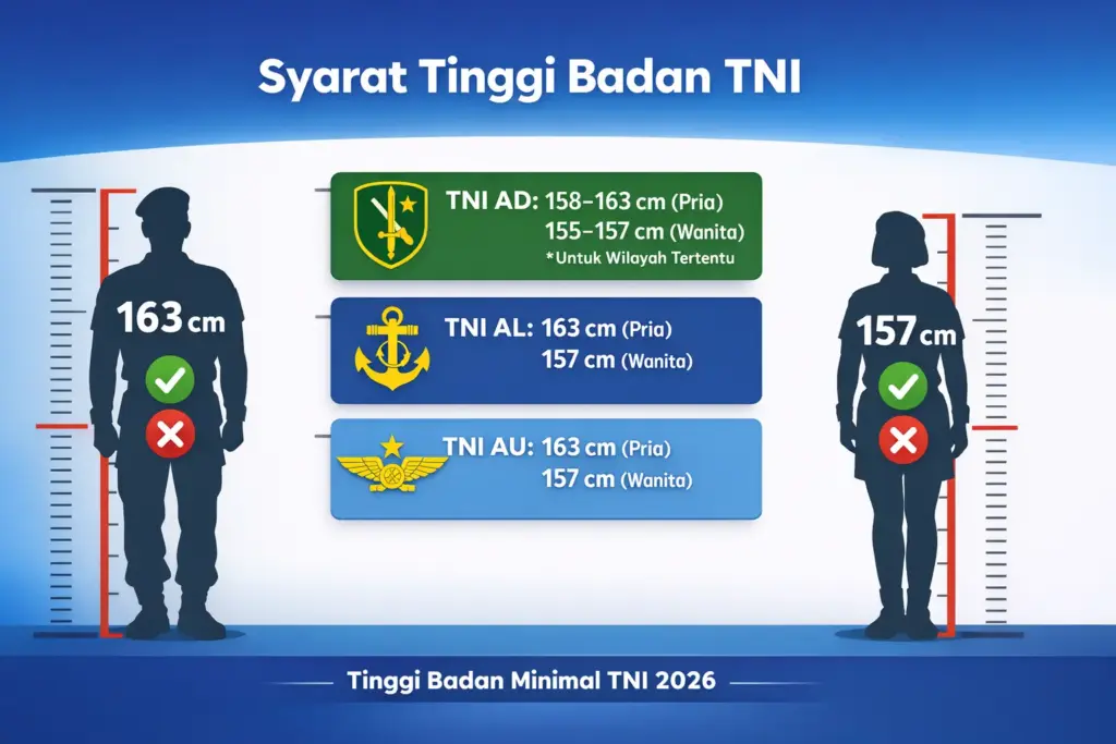 syarat fisik jadi tni