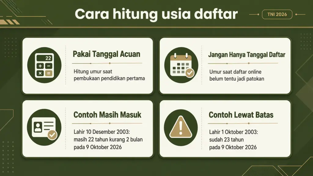 Batas usia pendaftaran tni