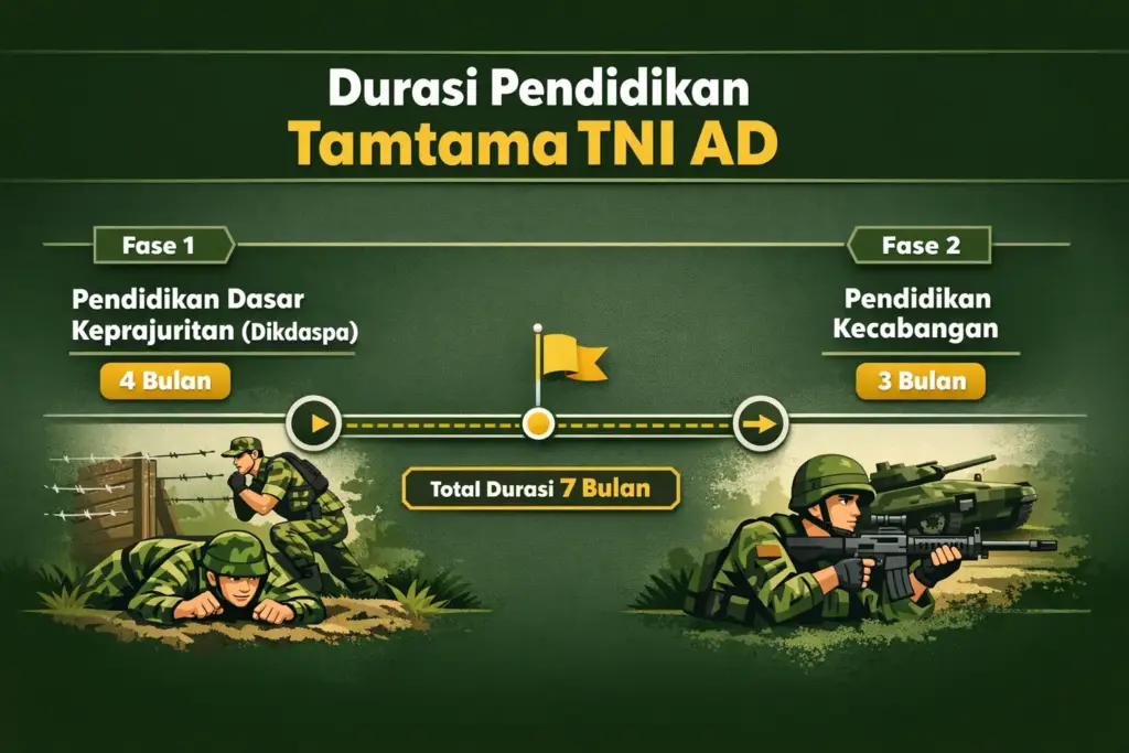 berapa lama pendidikan tamtama tni ad