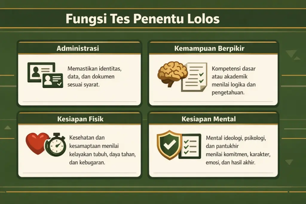 Jenis-jenis tes pendaftaran TNI