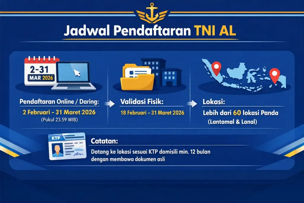 jadwal pendaftaran tni al