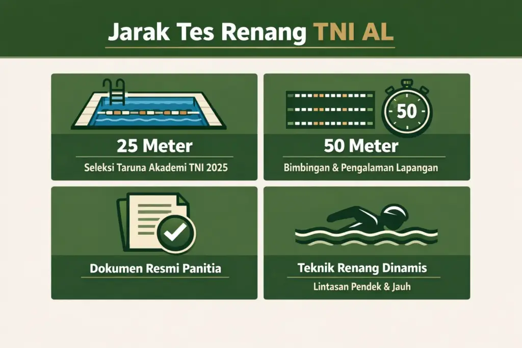 tes renang tni al berapa meter