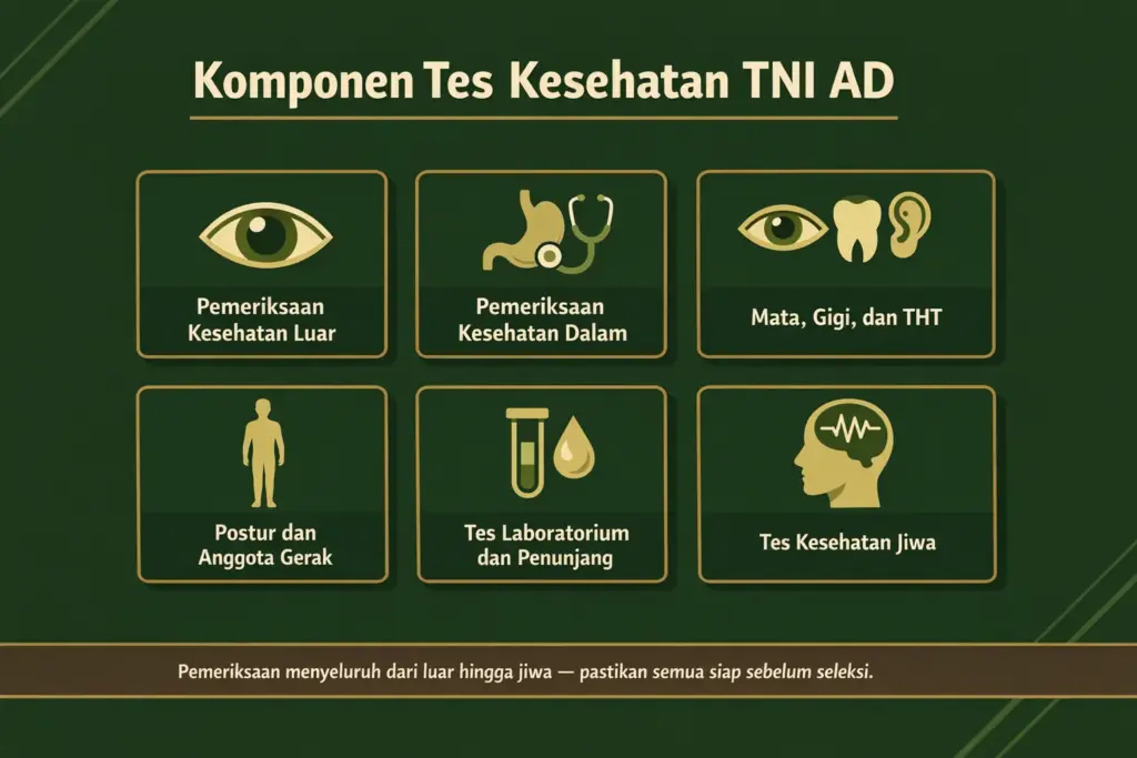 tes kesehatan tni ad meliputi apa saja