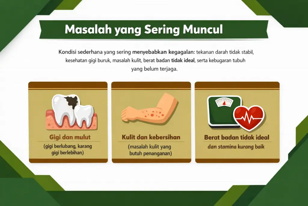 penyebab gagal tes kesehatan tni