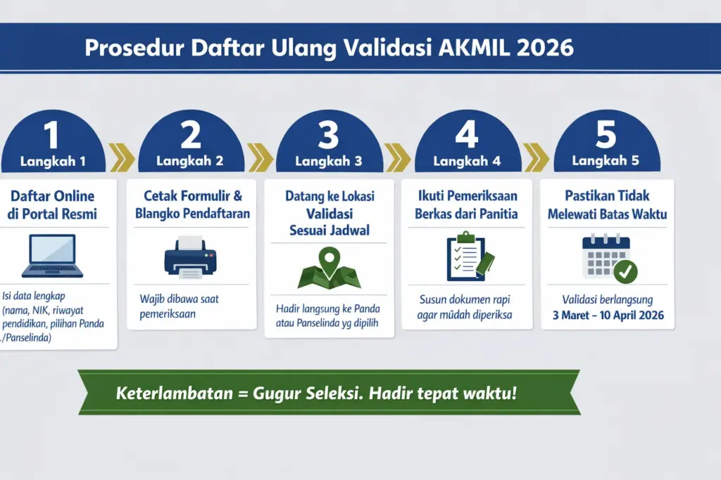daftar ulang validasi akmil