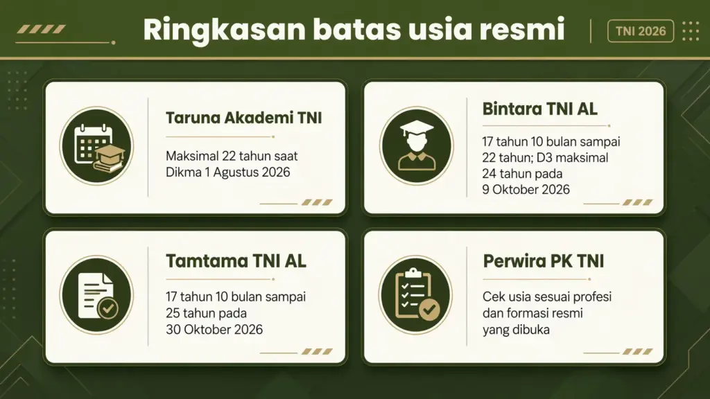 Batas usia pendaftaran tni