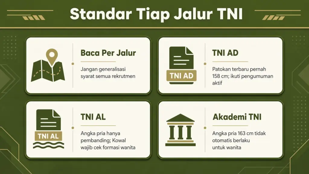 Berapa tinggi minimum tni wanita