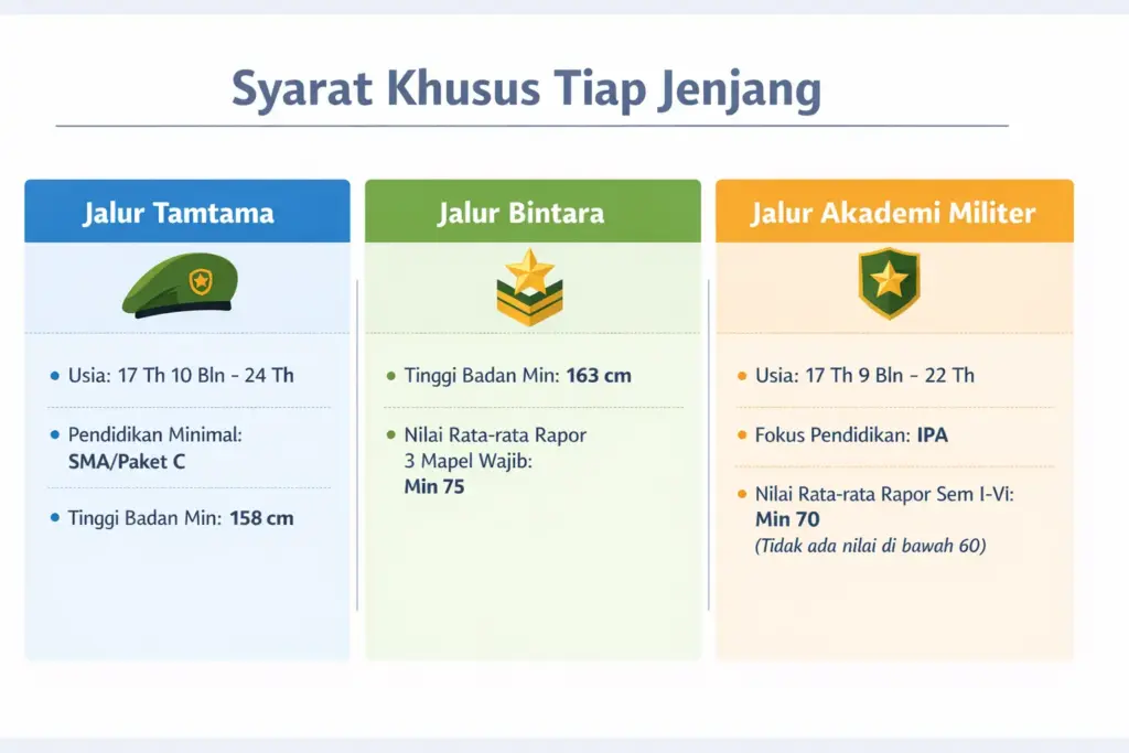 Syarat umum menjadi TNI