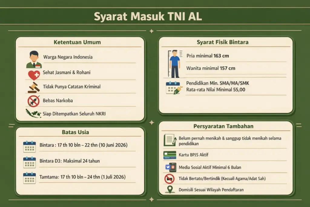 pendaftaran tni angkatan laut