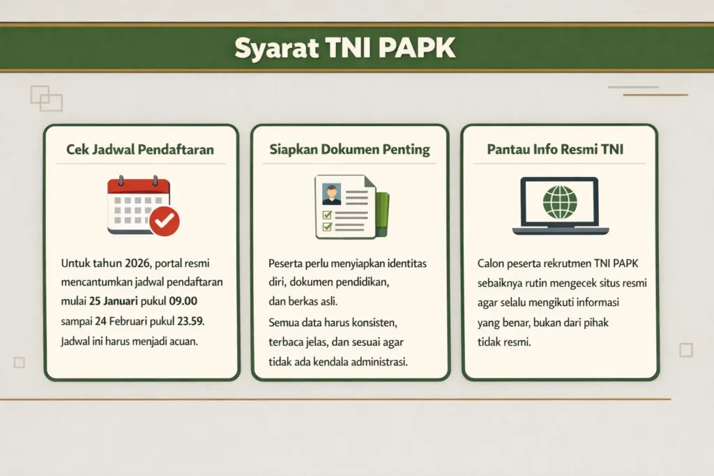 rekrutmen tni papk