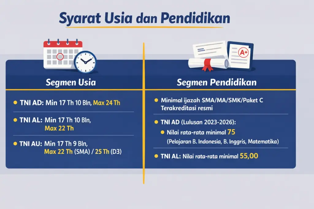 Syarat umum menjadi TNI