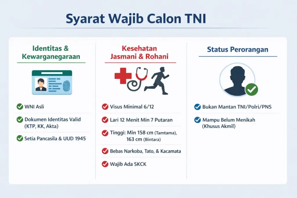 Syarat umum menjadi TNI