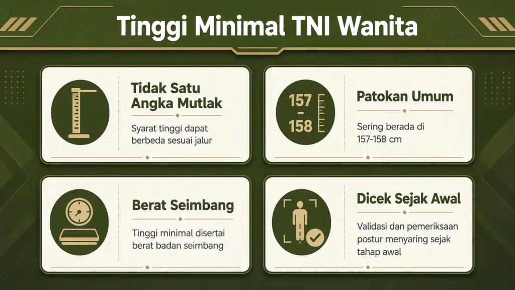 Berapa tinggi minimum tni wanita